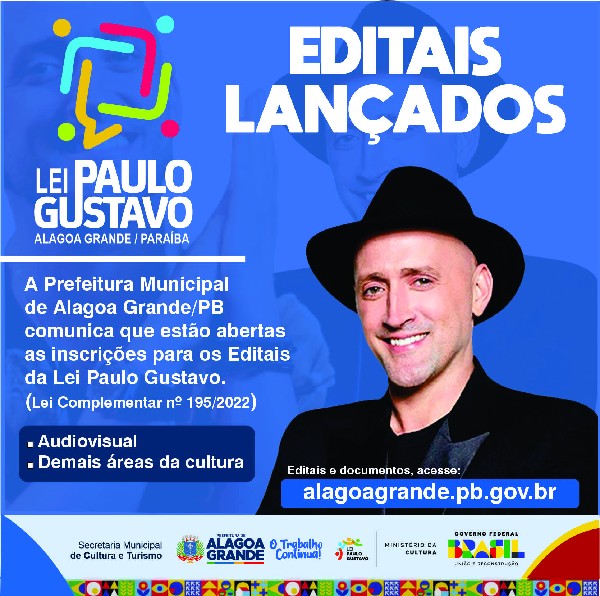 EDITAIS LEI PAULO GUSTAVO - ALAGOA GRANDE/PB