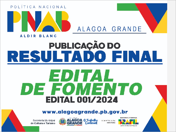 RESULTADO FINAL DA ANÁLISE DO MÉRITO CULTURAL - EDITAL DE CHAMAMENTO PÚBLICO Nº 01/2024